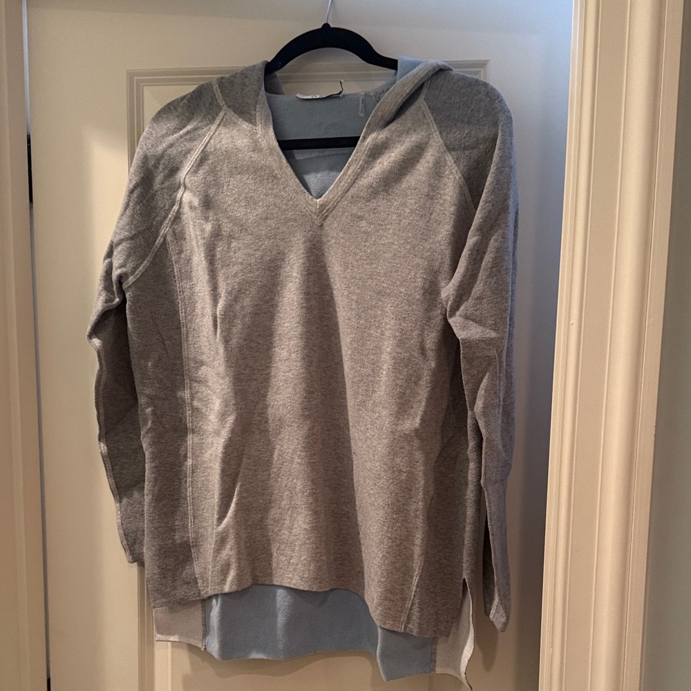 Ost Gray V-Neck Hoodie